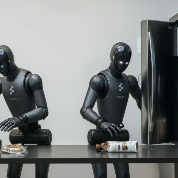 An image showing two Figure 02 robots working together.