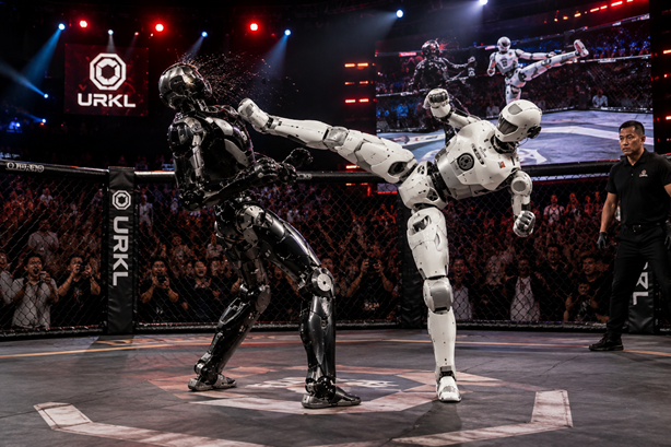 t800 Humanoid Robots Go Head To Head